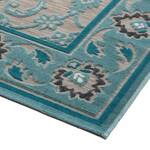 Tapijt Flow IX geweven stof - turquoise/beige - 160x230cm