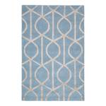 Tapis Graphica Laine - Gris clair / Bleu clair