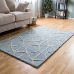 Tapis Graphica Laine - Gris clair / Bleu clair