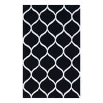 Tapis Graphic Leaf Laine - Noir / Blanc