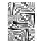 Tapis Graphics Fibres synthétiques - Noir / Blanc - 133 x 200 cm