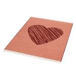 Teppich Heart Rot - Textil - 140 x 0.9 x 200 cm