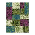 Tapis Heila Vert / Rose vif / Bleu - 60 x 110 cm