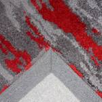Tapis Impression Fibres synthétiques - Gris / Rouge Bordeaux - 120 x 180 cm