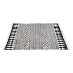 Tapis Indiana Stripes Coton - Noir / Blanc