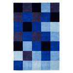 Teppich Isesi Kunstfaser - Hellblau / Dunkelblau - 100 x 100 cm