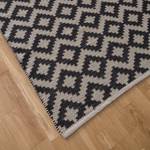 Tapis Jacquard II Coton - Noir / Gris