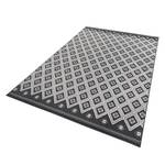 Teppich Karree Kunstfaser - Schwarz / Weiß - 140 x 200 cm