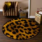 Teppich Leopard Schwarz - Gelb - Textil