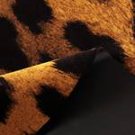 Teppich Leopard Schwarz - Gelb - Textil