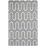 Teppich Leta handgetuftet Wolle - Weiß / Dunkelblau - 120 x 180 cm