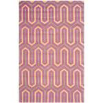 Tapis Leta tufté à la main Laine - Taupe / Rose vif - 160 x 230 cm