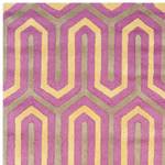 Teppich Leta handgetuftet Wolle - Taupe / Pink - 90 x 150 cm