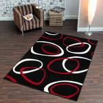 Teppich Loop Schwarz / Rot - 80 x 300 cm