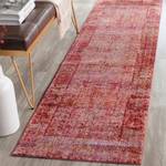 Tapijt Lulu Vintage kunstvezel - fuchsiakleurig - Rood / Caramelkleurig - 62 x 240 cm