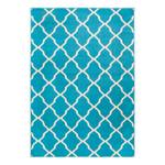 Tapis Mesh Fibres synthétiques - Turquoise / Beige - 140 x 200 cm