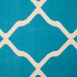 Tapis Mesh Fibres synthétiques - Turquoise / Beige - 140 x 200 cm