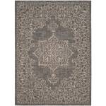 Tapis Mirabelle Fibres synthétiques - Noir / Beige - 160 x 230 cm