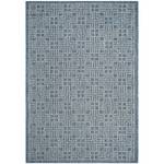 Tapis Nantucket Fibres synthétiques - Bleu / Gris - 200 x 300 cm