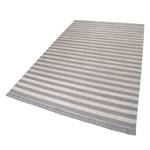 Teppich Noble Stripes (handgewebt) Mischgewebe - Grau / Creme - 130 x 190 cm