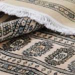 Tapis pakistanais Omara Delux  Beige Pure laine vierge - 80 cm x 300 cm