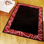 Tapis Prime Pile Bordure Noir / Rouge - 80 x 150 cm