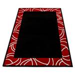 Tapis Prime Pile Bordure Noir / Rouge - 120 x 170 cm