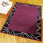 Tapis Prime Pile Bordüre Noir / Violet - 80 x 150 cm