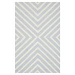 Teppich Prita Wolle - Hellblau / Weiß - 90 x 150 cm