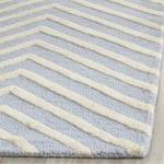 Teppich Prita Wolle - Hellblau / Weiß - 90 x 150 cm