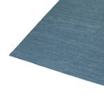 Tapis Rainbow Kelim Coton - Bleu pétrole - 80 x 150 cm