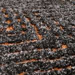 Tapis Relief Fibres synthétiques - Gris / Orange - 80 x 150 cm