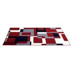 Tapis Retro Rouge / Noir / Gris - 200 x 290 cm