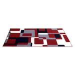 Tapijt Retro Rood/zwart/grijs - 80x150cm