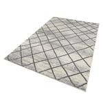 Tapis Rhombe Fibres synthétiques - Crème / Anthracite - 200 x 290 cm