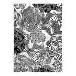 Tapis Rosia Fibres synthétiques - Noir / Blanc - 133 x 200 cm