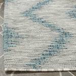 Tapis Safi Fibres synthétiques - Sahara / Bleu pétrole - 243 x 304 cm