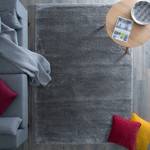 Tapis Selfie Fibres synthétiques - Gris foncé - 120 x 180 cm