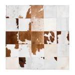 Tapis Siamun II Peau de vache - Marron / Blanc - 100 x 100 cm