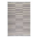Teppich Skid Marks (handgewebt) Mischgewebe - Grau / Creme - 130 x 190 cm