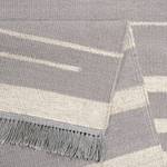 Teppich Skid Marks (handgewebt) Mischgewebe - Grau / Creme - 130 x 190 cm