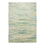 Tapis Smooth Comfort Diamond Jute / Étoffe de coton - Vert / Beige - 140 x 200 cm