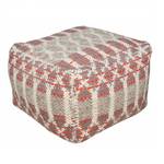 Pouf Smooth Comfort Small Pat Rot - Naturfaser - 50 x 0.7 x 50 cm