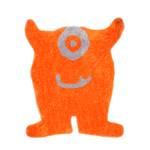 Tappeto Soft Monster Arancione - Misure: 120 x 100 cm