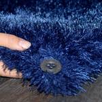 Teppich Soft Square Blau - Maße: 65 x 135 cm