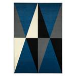 Tapis Spiky Fibres synthétiques - Bleu lumineux / Noir - 140 x 200 cm