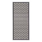 Teppich Tile Kunstfaser - Grau / Creme - 80 x 300 cm