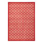 Tapis Tile Fibres synthétiques - Rouge / Blanc - 80 x 150 cm