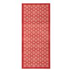 Tapis Tile Fibres synthétiques - Rouge / Blanc - 80 x 300 cm