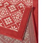Teppich Tile Kunstfaser - Rot / Weiß - 80 x 200 cm